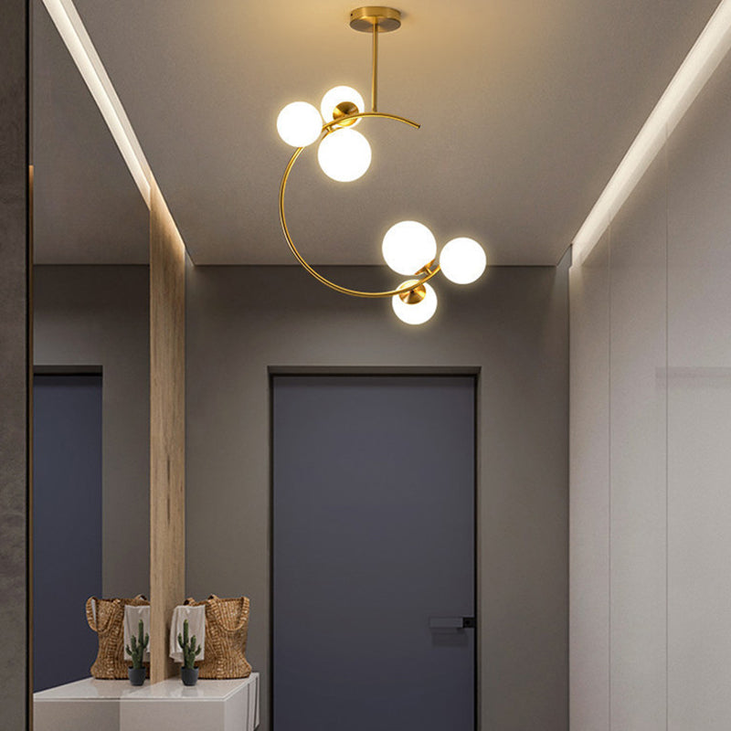 Scandinavian Aluminum Globe Ceiling Light