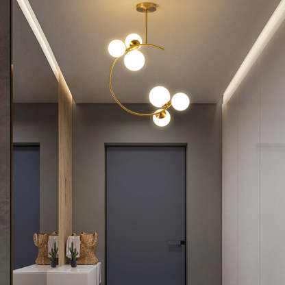 Scandinavian Aluminum Globe Ceiling Light
