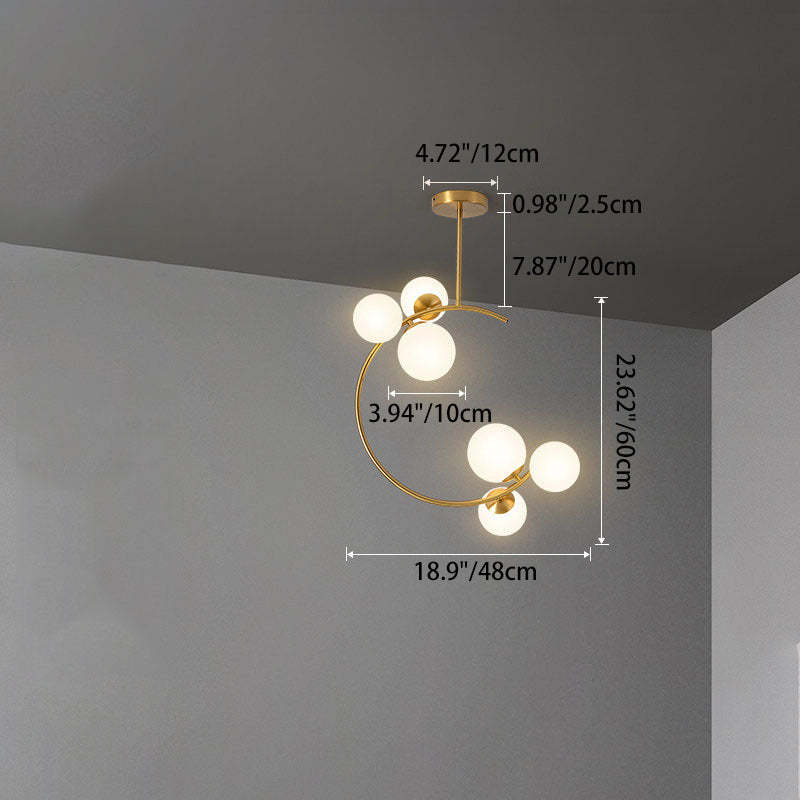 Scandinavian Aluminum Globe Ceiling Light
