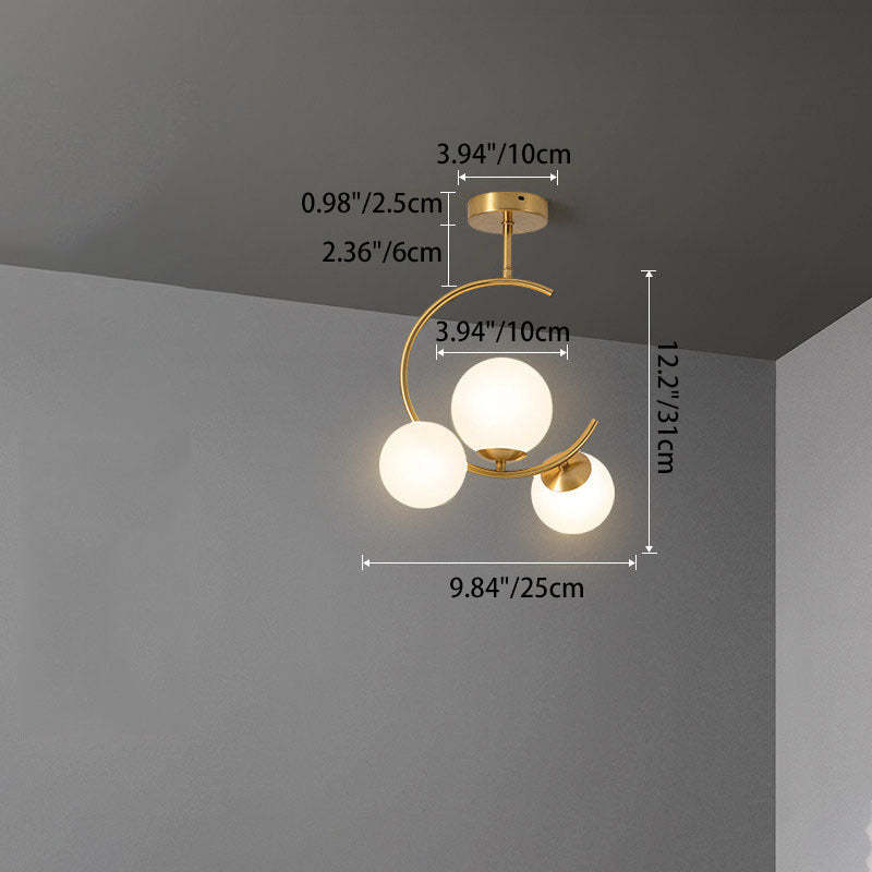 Scandinavian Aluminum Globe Ceiling Light
