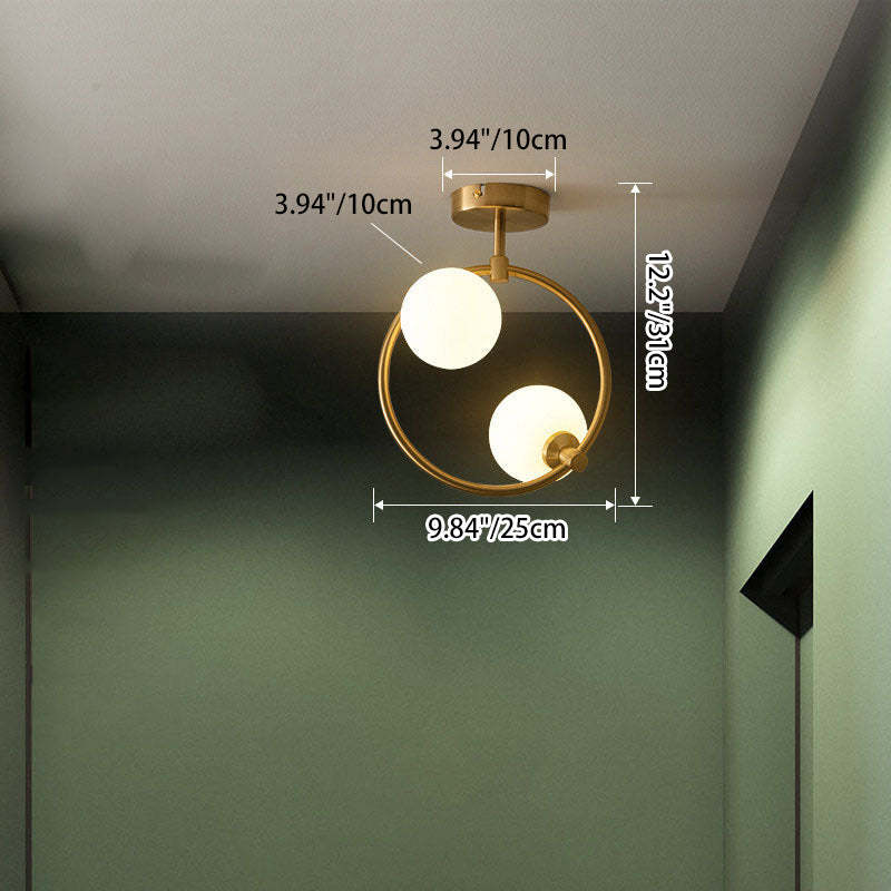 Scandinavian Aluminum Globe Ceiling Light