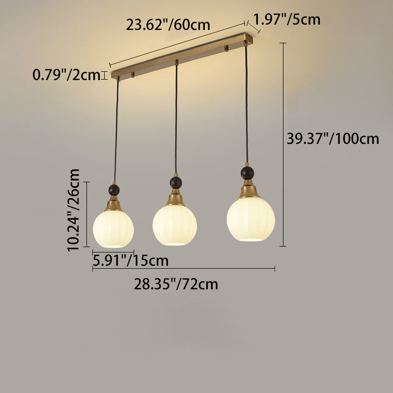 Chinese Glass Solid Wood Iron Copper Branching Chandelier