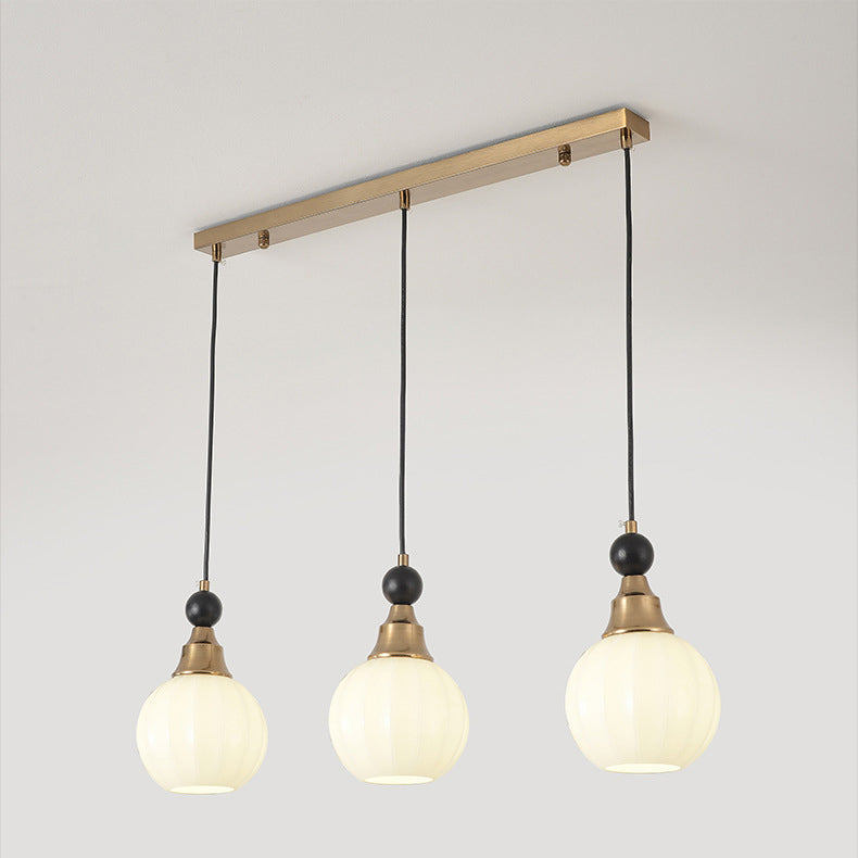 Chinese Glass Solid Wood Iron Copper Branching Chandelier