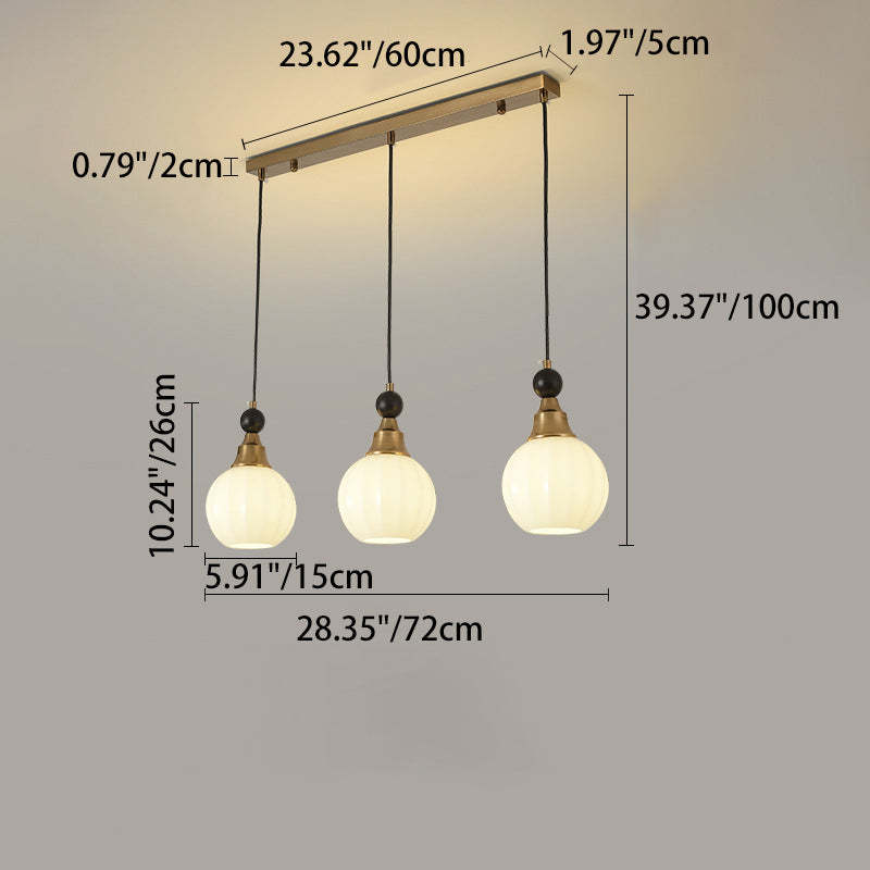 Chinese Glass Solid Wood Iron Copper Branching Chandelier
