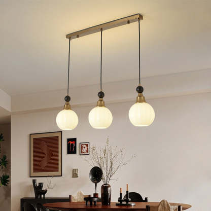 Chinese Glass Solid Wood Iron Copper Branching Chandelier