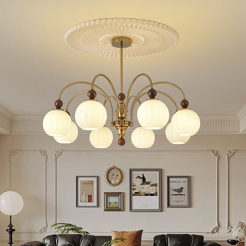 Traditional solid branching wood chandeliers, Lighom — Linear / 3-Light / 220V-240V (UK/AU