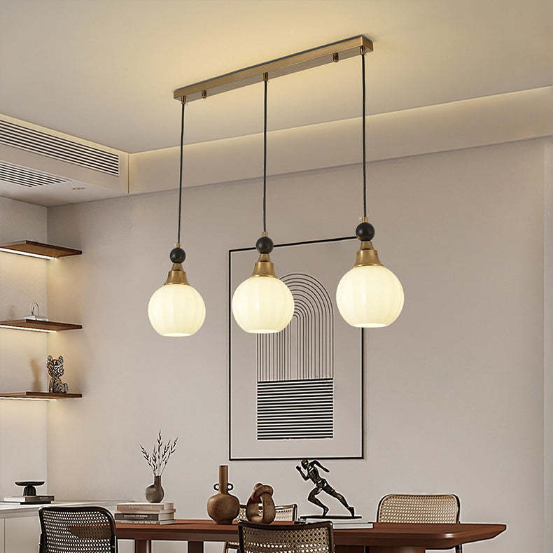 Chinese Glass Solid Wood Iron Copper Branching Chandelier
