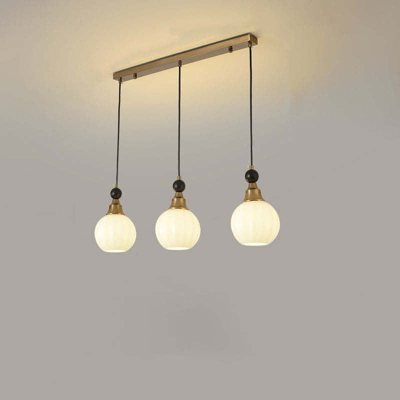 Chinese Glass Solid Wood Iron Copper Branching Chandelier