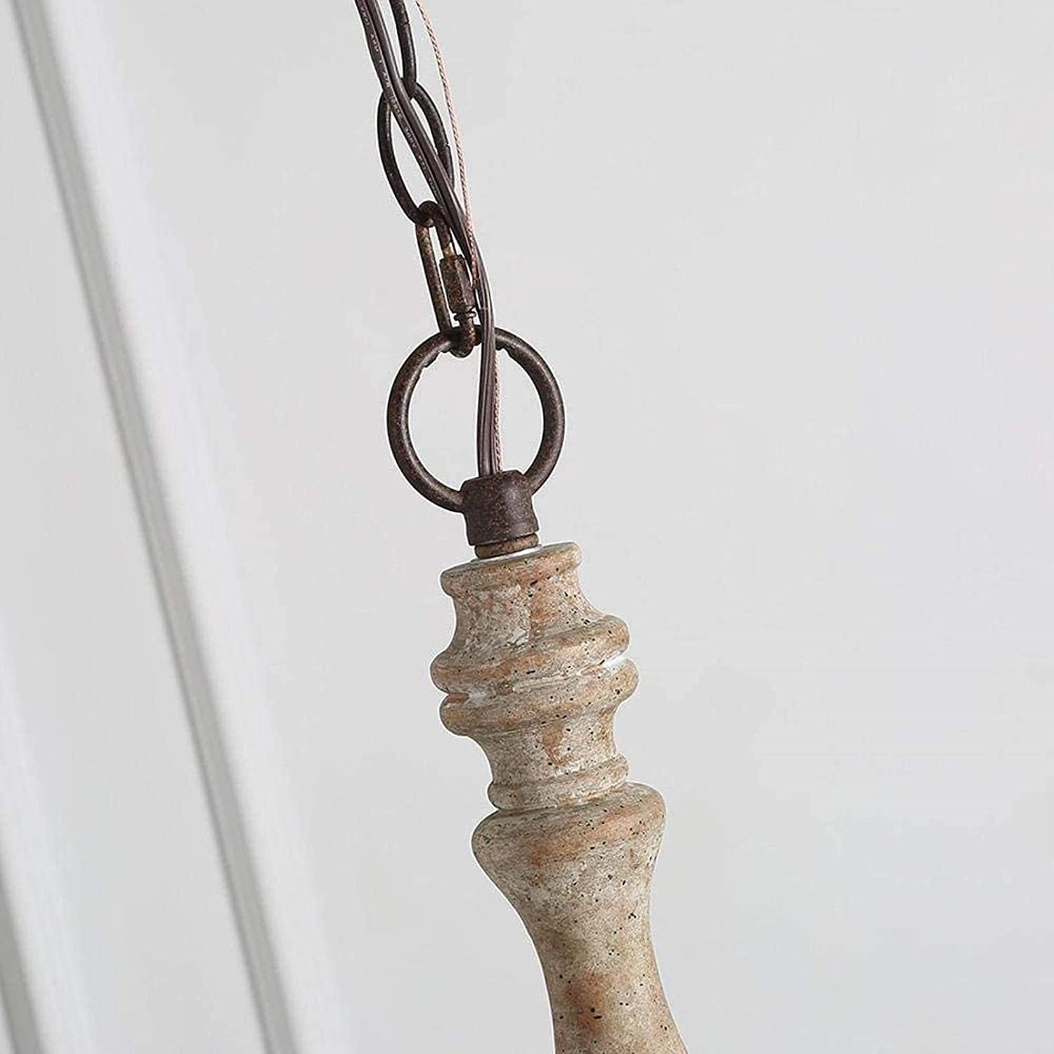 Traditional Farmhouse Wood Iron Curved Branch Chandelier