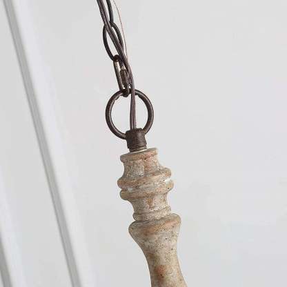 Traditional Farmhouse Wood Iron Curved Branch Chandelier