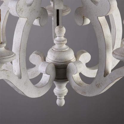 Traditional Farmhouse Wood Branch Candle Chandelier