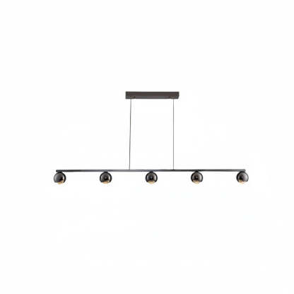 Scandinavian Iron Aluminum Linear Globe Chandelier