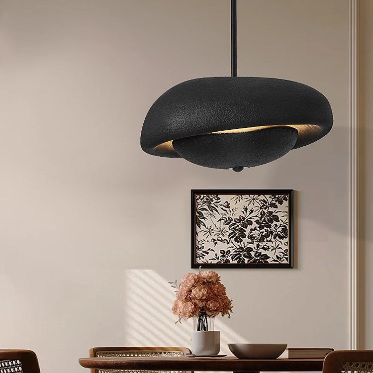 Japanese Resin Irregular Round Chandelier