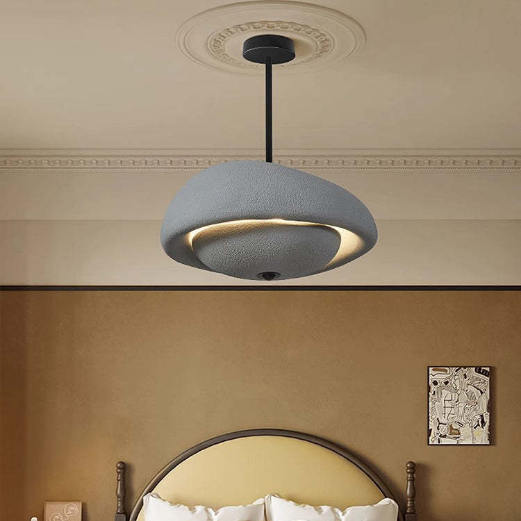 Japanese Resin Irregular Round Chandelier — Gray / 110V-120V For US/CA