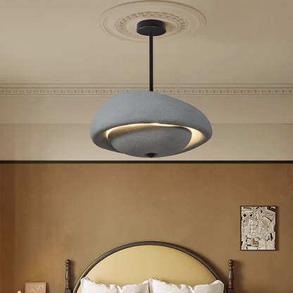 Japanese Resin Irregular Round Chandelier — Gray / 110V-120V For US/CA
