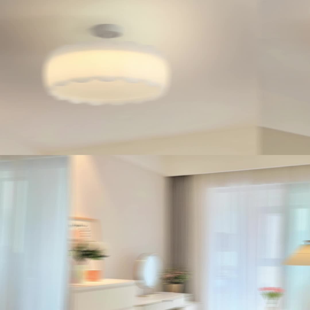 Contemporary Metal Round Wave LED Ceiling Light