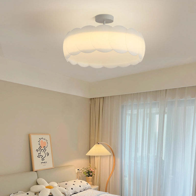 Contemporary Metal Round Wave LED Ceiling Light