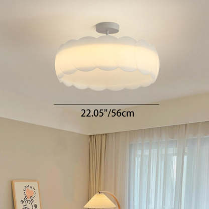 Contemporary Metal Round Wave LED Ceiling Light