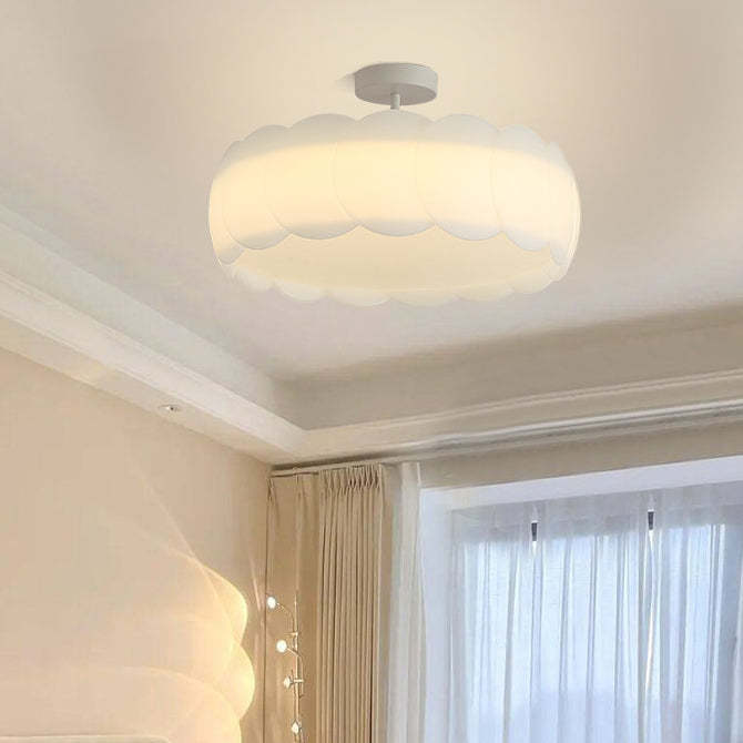 Contemporary Metal Round Wave LED Ceiling Light
