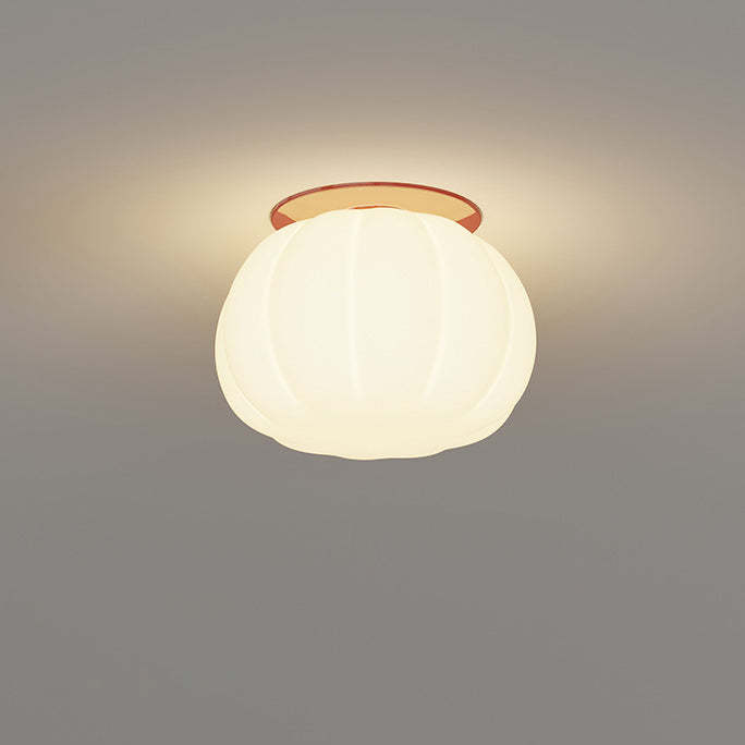Minimalist Iron Pumpkin LED Ceiling Light