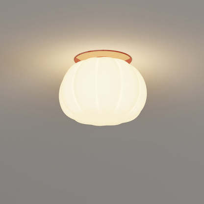 Minimalist Iron Pumpkin LED Ceiling Light