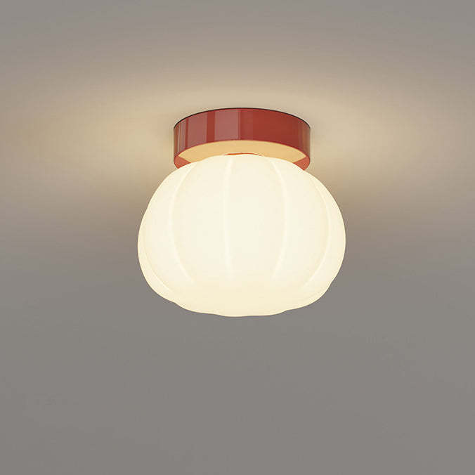 Minimalist Iron Pumpkin LED Ceiling Light