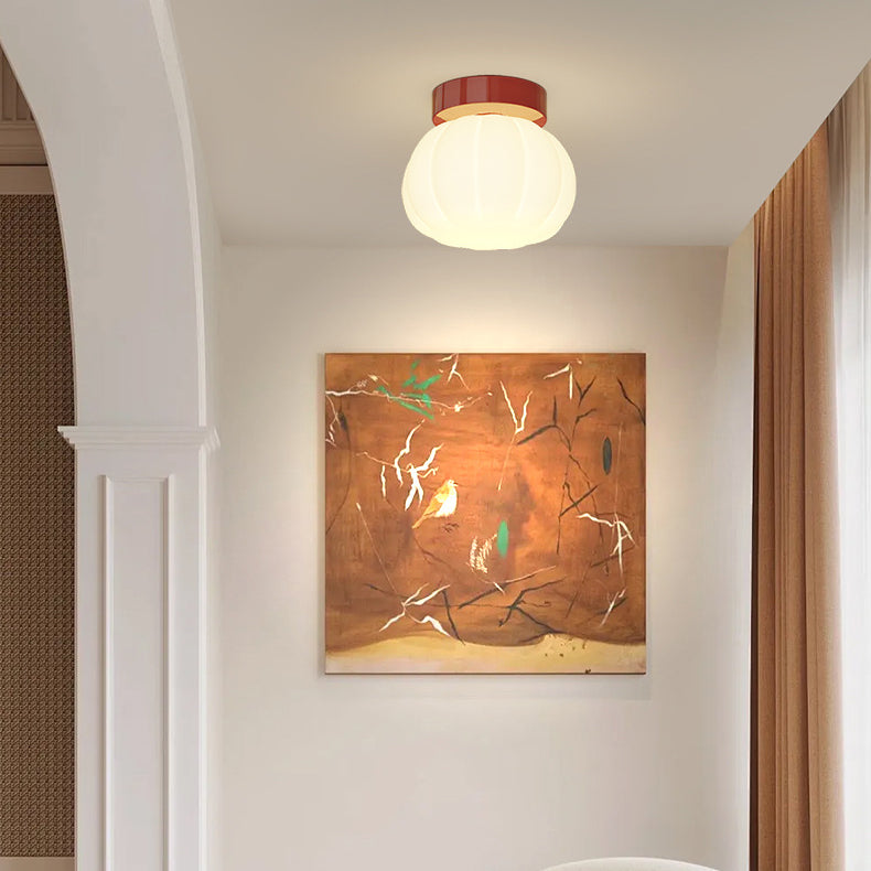 Minimalist Iron Pumpkin LED Ceiling Light