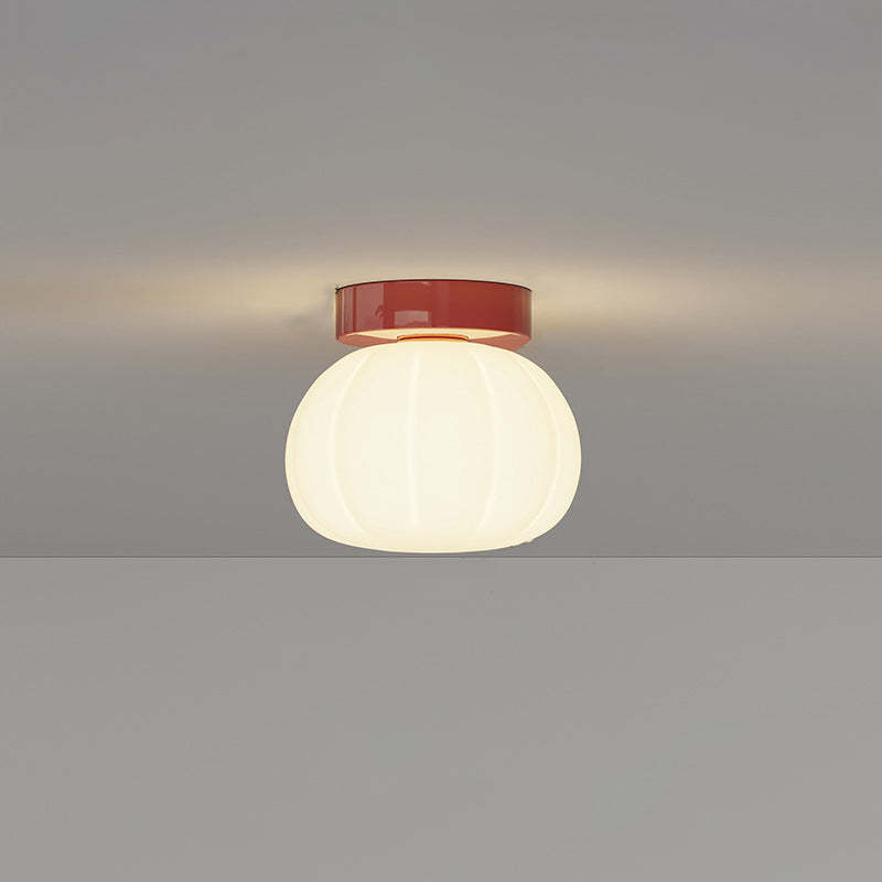 Minimalist Iron Pumpkin LED Ceiling Light