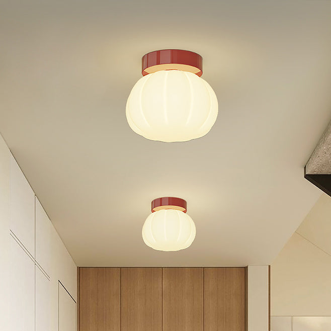 Minimalist Iron Pumpkin LED Ceiling Light