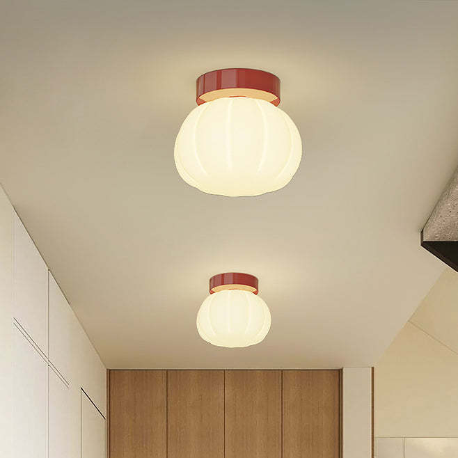 Minimalist Iron Pumpkin LED Ceiling Light
