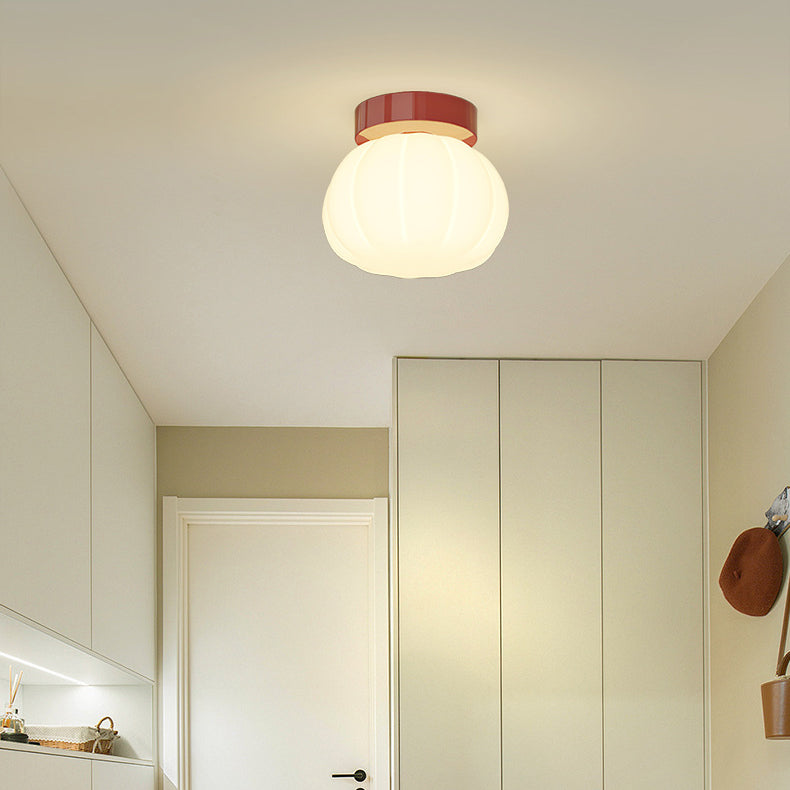 Minimalist Iron Pumpkin LED Ceiling Light