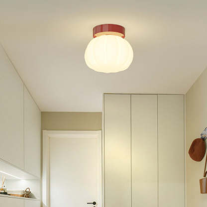 Minimalist Iron Pumpkin LED Ceiling Light