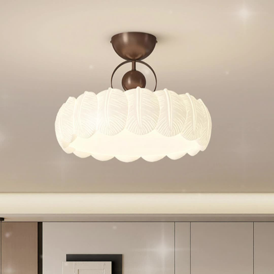 Modern Art Deco Bubble Feather Ceiling Light