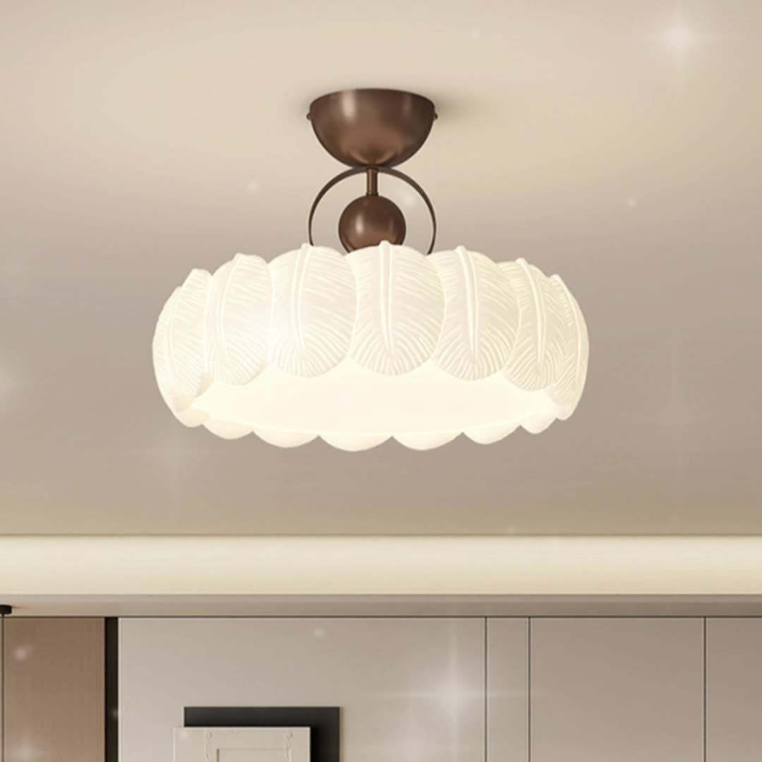 Modern Art Deco Bubble Feather Ceiling Light