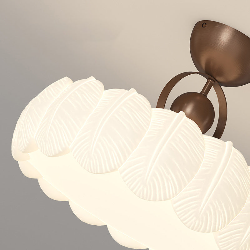 Modern Art Deco Bubble Feather Ceiling Light