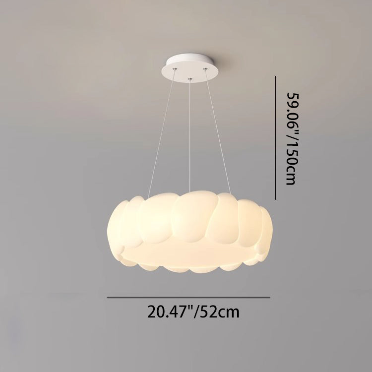 Contemporary Iron Bubble Wave Round LED Chandelier