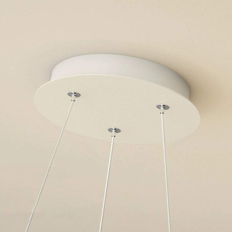 Contemporary Iron Bubble Wave Round LED Chandelier