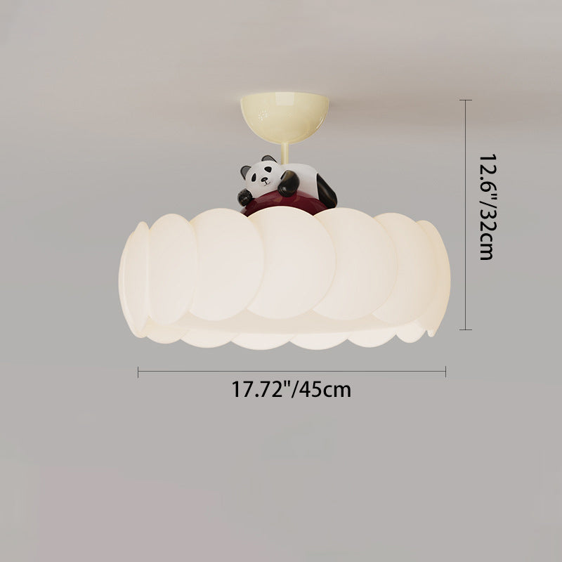 Modern Art Deco Iron Bear Bubble Ceiling Light
