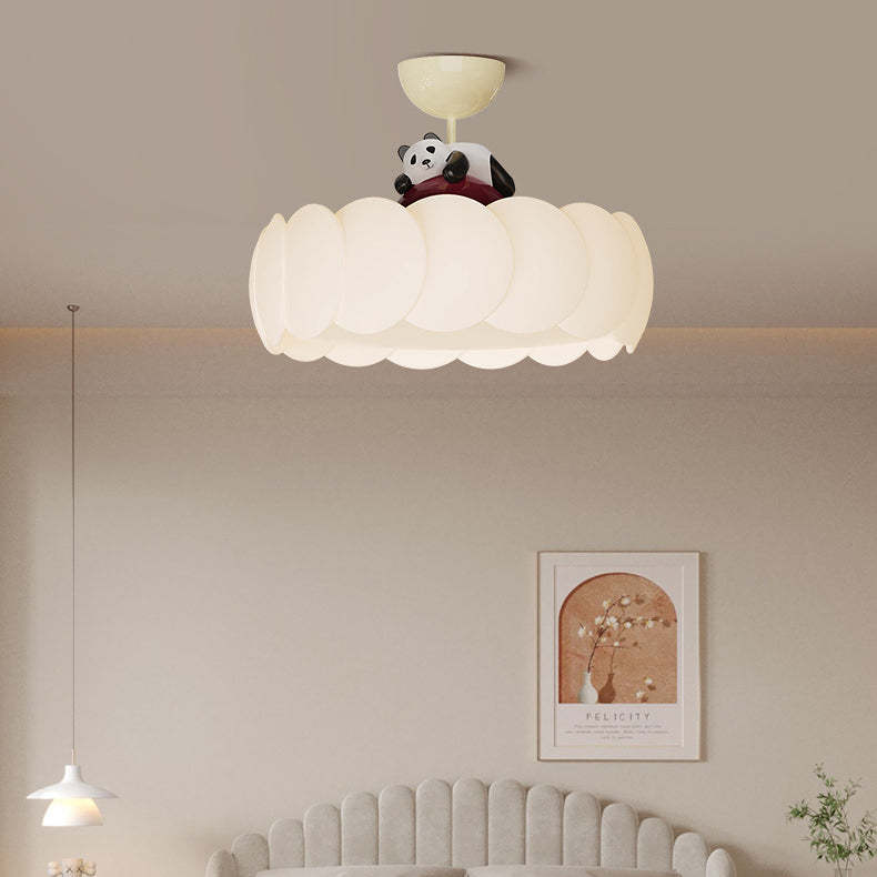 Modern Art Deco Iron Bear Bubble Ceiling Light