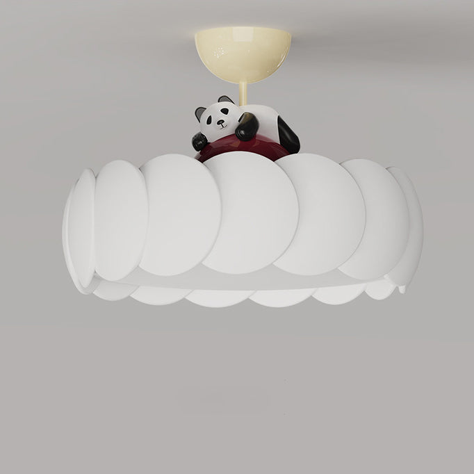 Modern Art Deco Iron Bear Bubble Ceiling Light
