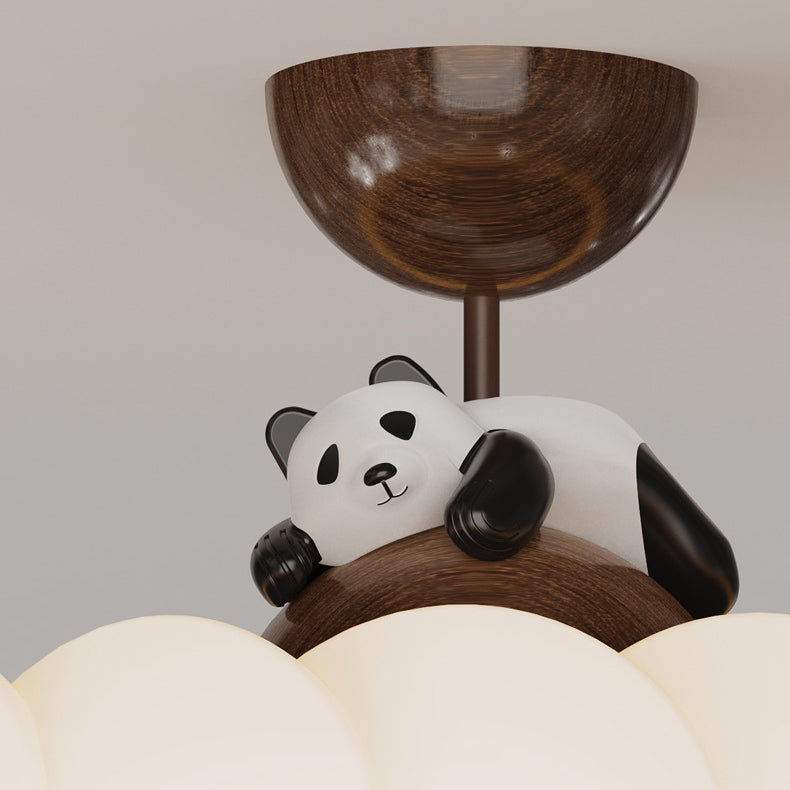 Modern Art Deco Iron Bear Bubble Ceiling Light