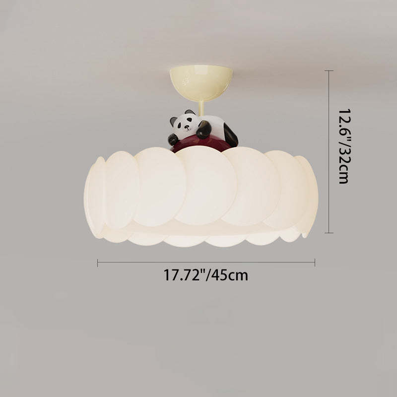 Modern Art Deco Iron Bear Bubble Ceiling Light