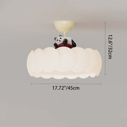 Modern Art Deco Iron Bear Bubble Ceiling Light