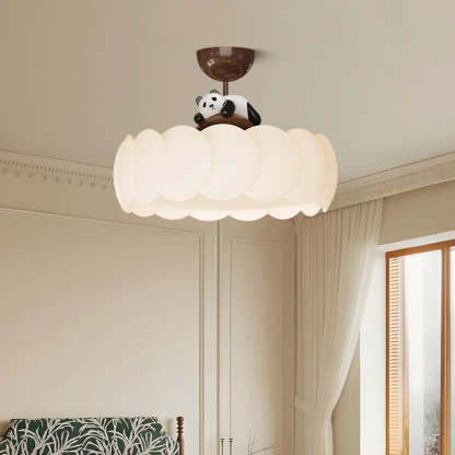 Modern Art Deco Iron Bear Bubble Ceiling Light