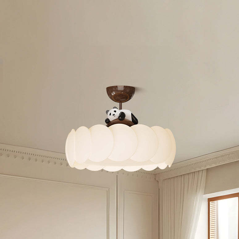 Modern Art Deco Iron Bear Bubble Ceiling Light