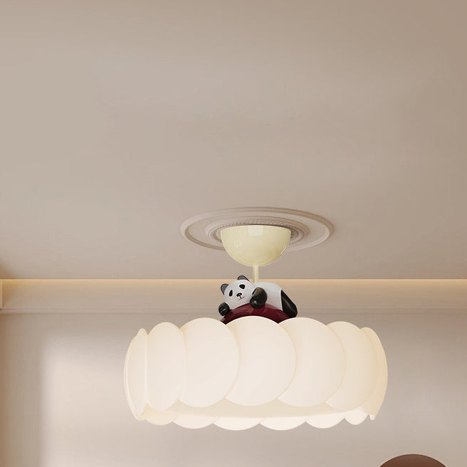 Modern Art Deco Iron Bear Bubble Ceiling Light