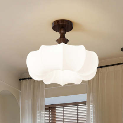 Chinese Acrylic Wood Pumpkin LED Ceiling Light