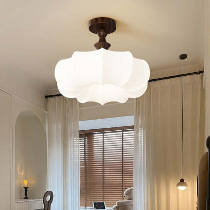 Chinese Acrylic Wood Pumpkin LED Ceiling Light — 220V-240V For UK/AU / Infinitely Dimmable