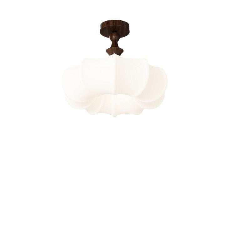 Chinese Acrylic Wood Pumpkin LED Ceiling Light