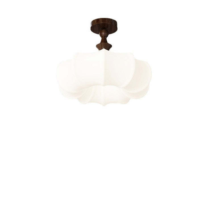 Chinese Acrylic Wood Pumpkin LED Ceiling Light